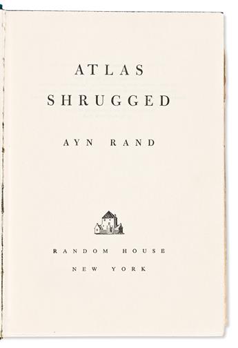 Rand, Ayn (1905-1982) Atlas Shrugged.